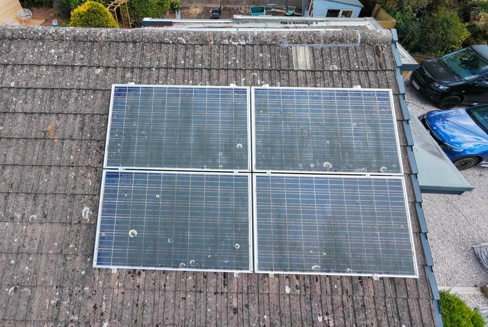 Solar panels refreshed before cleaning